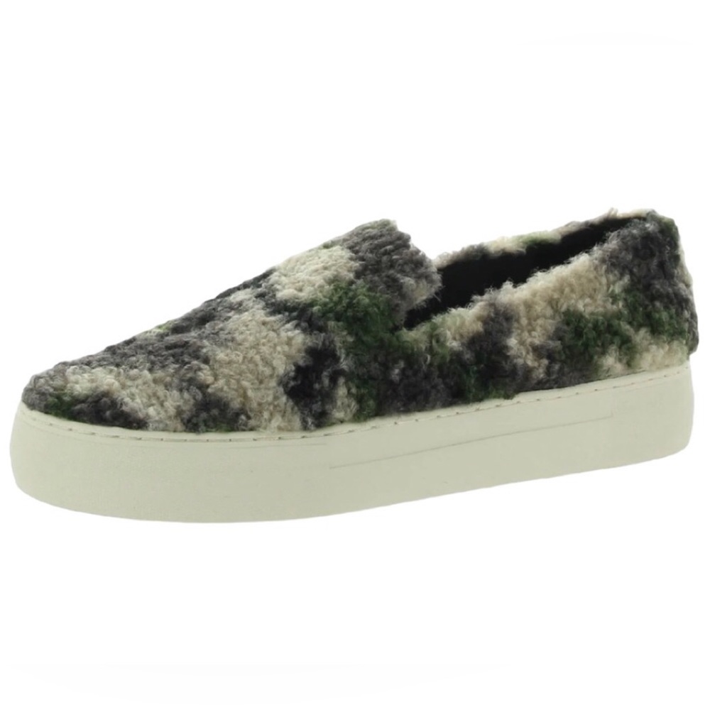 Vince Camuto Kemina Slip-On Sneaker in Faux Camo Shearling NWOT